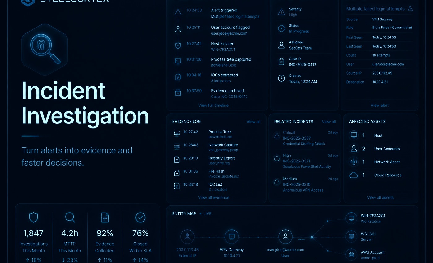 SteelCortex Investigation Centre